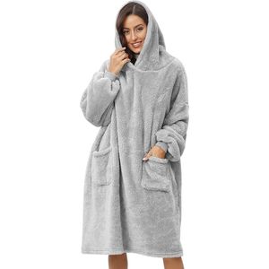 blanket sweatshirt - hoodie - dekensweatshirt Winter deken - Fleece dekentje - Hoodie Blanket -warm en gezellig, draagbaar, lang sweatshirt