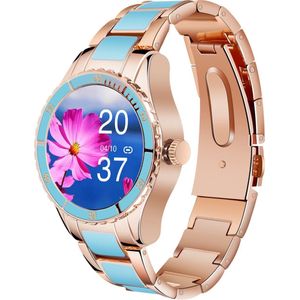 Darenci Smartwatch Timeless - Smartwatch dames - Smartwatch Heren - Horloges voor mannen en vrouwen - Horloge - Activity tracker - Stappenteller - Bloeddrukmeter - Hartslagmeter - Blauw