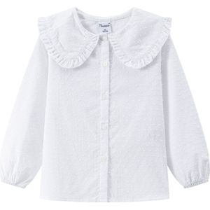 Newness Kids - blouse met Franse kraag - wit - maat 104