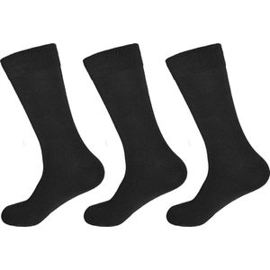 GIANVAGLIA Heren Sokken Zwart 6-pack - Maat 39-42