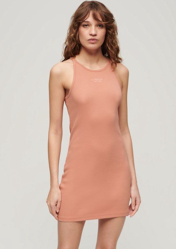 Superdry - Rib Racer Dress - Mouwloze Korte Jurk