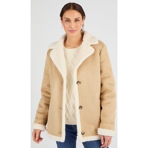 Damart - Jack suède imitatievacht - Dames - Bruin - 46-48 (L)