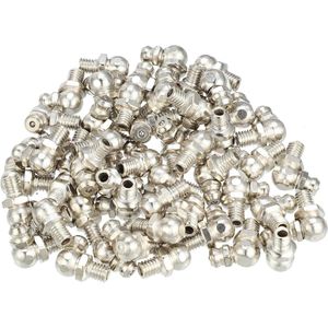 50 stuks Smeernippels M6 Auto | Vernikkeling | Kegelsmeernippel Schuin 90° | Smeernippel Set met vetnippels | Onderhoudssmeernippels auto en machines