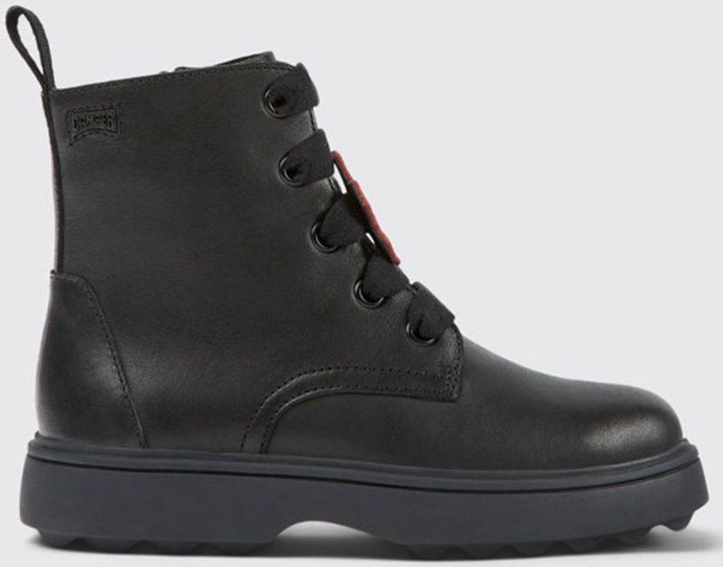 Camper - Tws - Enkellaarsjes - Zwart - Kalfsleer - Rubberen Buitenzool