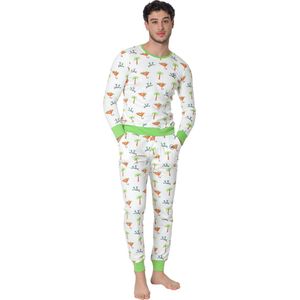 Happy Pyjama's | Jungle edition | Heren Pyama Volwassenen | Pyama heren maat L (S- XXL) | Katoen