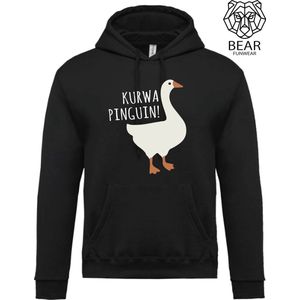 Kurwa pinguin! Gans| Fun hoodie | Grappige hoodie | Maat XL
