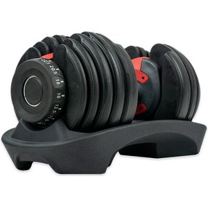 Xtreme Verstelbare Dumbbell SET 24 KG Aanpasbare Halter Gewichten | 15 Dumbbells in 1 | 2.5 t/m 24 KG Gewichtsbereik | Ruimtebesparende Halterset | Eenvoudig Gewicht Wisselen | Ideaal voor Home Fitness Gym / Thuis Sporten & Krachttraining