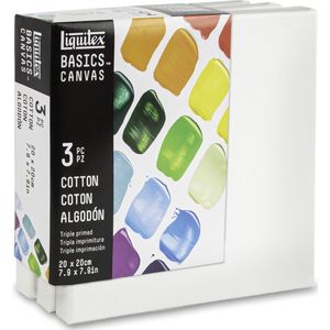Liquitex Basics Canvas 20X20cm Pak van 3 stuks