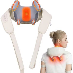 Nekmassageapparaat met Warmte voor Pijnverlichting en Diepteweefselmassage
