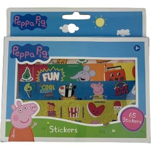 Peppa Pig sticker set - Blauw / Multicolor - Papier - 65 Stickers - Creatief - Sticker - Kleuren - Knutselen - DIY