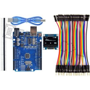 Starter Kit voor Arduino Uno R3 met 0.96 inch OLED Display & 40-Delige Dupont Kabelset