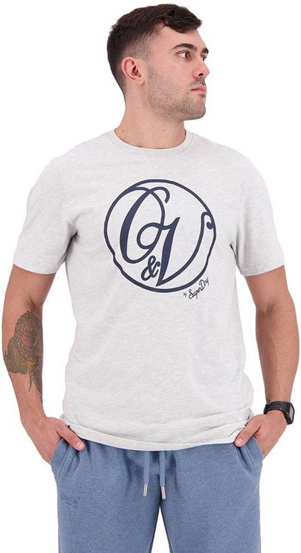 Superdry Vintage Ov Monogram T-shirt Wit S Man