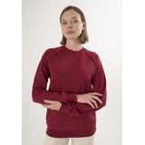 Felix Hardy Basic Sweatshirt Ronde Hals Katoen Dames Bordeaux - L