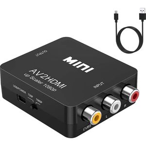 Xd-Xtreme - RCA naar HDMI converter - Scaler - 60Hz - Omzetten van oude video aansluiting naar HDMI uitgang - 720P tot 1080P - analoog naar digitaal