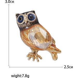 Uil Broche – Dieren Pin – Vogel Reversspeld – Sieraden Accessoire – Cadeau Idee – Perfect voor Feest, Rugzak of Outfit