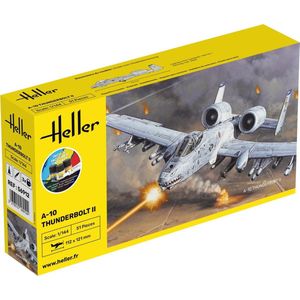 1:144 Heller 56912 A-10 Thunderbolt II - Starter Kit Plastic Modelbouwpakket