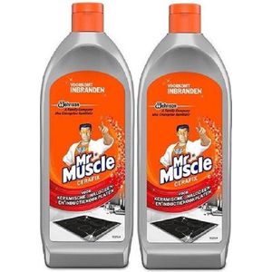 Mr. Muscle CeraFix voor Keramische - Halogeen en Inductie Kookplaten - Kookplaatreiniger - 2 x 200 ml