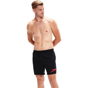 Speedo Sport Logo 16"" Watershort Heren - Zwart / Rood - maat XXL