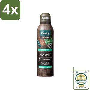 Kneipp Douche Foam Men 200 ml - Voordeelverpakking - 4 stuks - Jojobaolie - Vegan