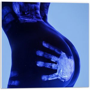PVC Schuimplaat- Handafdrukken op Billen van Vrouw - 50x50 cm Foto op PVC Schuimplaat
