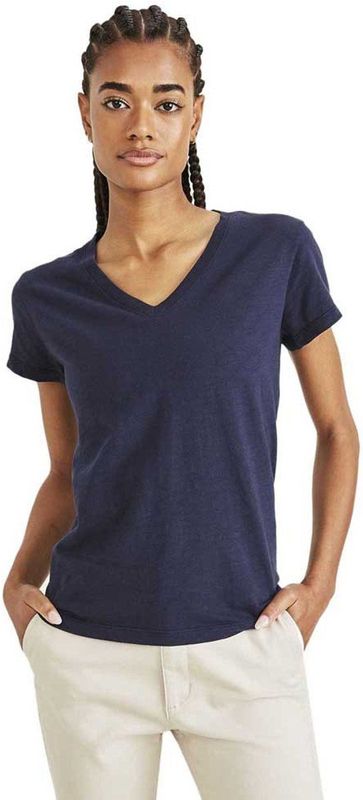 Dockers - A1759 - T-shirt - Blauw - Korte Mouwen - V-hals