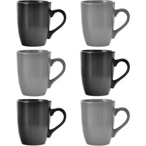 Mokken Keramiek ALFA 350 ml 6 stuks - Set - Bekers - Koffiebekers - Kopjes - Koffiemok