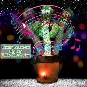 Dansende cactus | TikTok | Interactief speelgoed | Interactieve knuffel | Pluche knuffels | Praten | Zingen | Dansen | Baby | 120 liedjes | Recorder