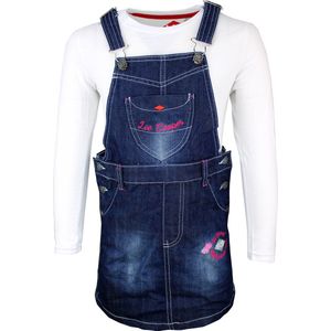 Lee Cooper Jurkje Lee Cooper denim donkerblauw Kids & Kind Meisjes Wit, Blauw - Maat: 98/104