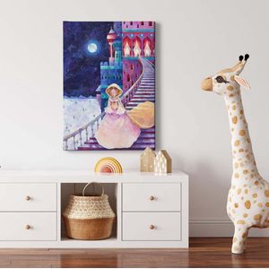 Canvas print DD123196 Cinderella A.S. Création 0,5 x 0,7 m Paars Kantoor Hal/Gang Keuken Slaapkamer Woonkamer