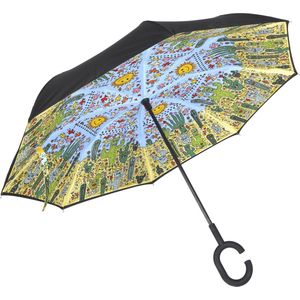 Goebel - James Rizzi | Upside Down Paraplu Desert Life | Pop Art - 80cm
