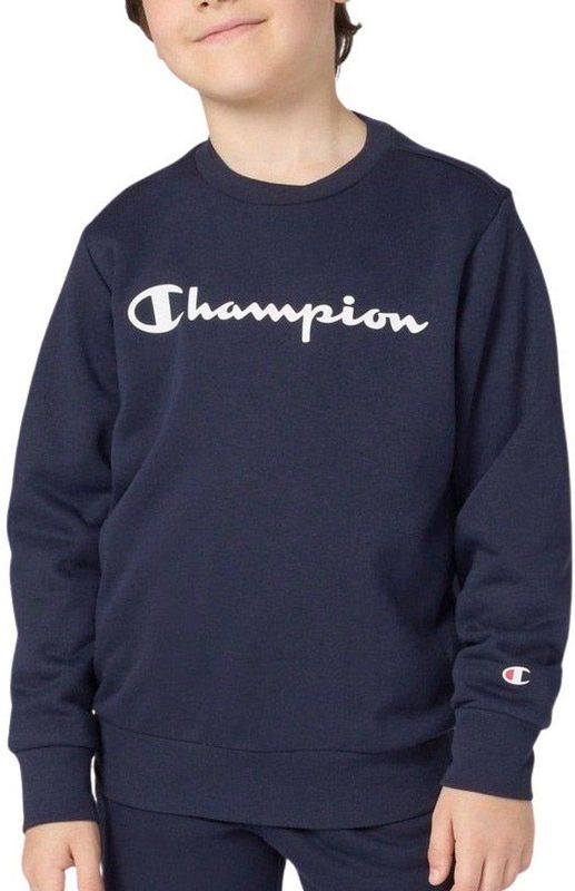 Sweatstof - Geribbelde Kraag - Ronde Hals - Logoprint - Normale Pasvorm