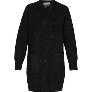 DreiMaster - Vintage - Gebreide Jurk - Zwart Gemêleerd