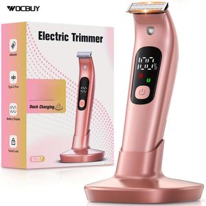 ladyshaves voor vrouwen - Razor - Women's Electric Razor - Skin-Friendly, Rechargeable Body & Face Hair Trimmer with USB Charging Dock, Travel Lock, Wet/Dry Use