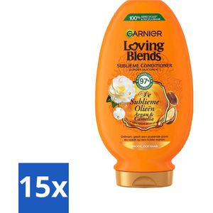 Garnier - Loving Blends - Conditioner - Argan & Cameliaolie - Droog & Dof Haar - 250 ml - Bulkverpakking - 15 stuks