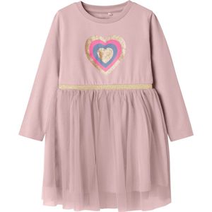 NAME IT - NMFNASTAR LS DRESS - Jurk - Meisjes - Lange Mouwen - Glitterdetail
