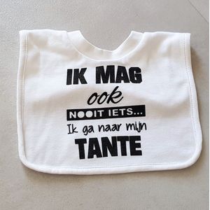 Baby slabbetje cadeau tekst tante worden hoera zwangerschap bekendmaking aankondiging voor de liefste aanstaande geboorte gaat worden jullie worden zwangerschapsaankondiging