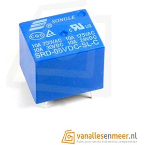 Printrelais 5V DC SRD-05VDC-SL-C – Hoogwaardige Schakelrelais voor Elektronica & Automatisering