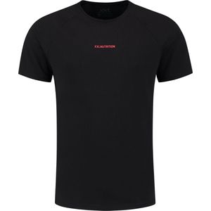 XXL Nutrition - Rival T-shirt - Sportshirt Heren, Casual & Atletisch, Fitness Shirt - Slim Fit met Raglan Mouwen - 95% Katoen, 5% Elastane - Zwart - Maat XXL