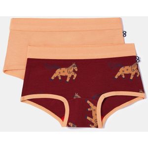 Woody 2 boxers meisjes - oranje - pony - 252-10-SHD-Z/036 - maat 128