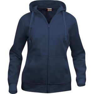 Clique Basic hoody full zip ds Donker Navy maat L