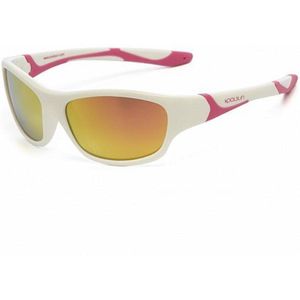 KOOLSUN® Sport - kinder zonnebril - Wit Roze - 6-12 jaar - UV400 - Categorie 3