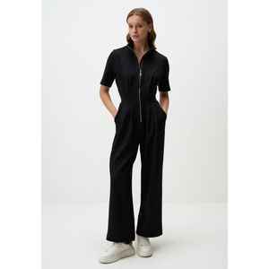 Jimmy Key Halflang Col Met Rits Korte Mouwen Jumpsuit