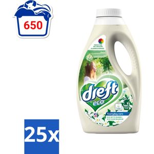 Dreft ECO - Vloeibaar Wasmiddel - Gekleurde Was - Witte Bloem - Parfumvrij - 26 Wasbeurten - Bulkverpakking - 25 stuks