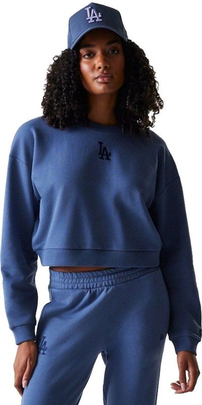 New Era - MLB Midi Le Crop - Sweatshirt - Blauw - Vrouw