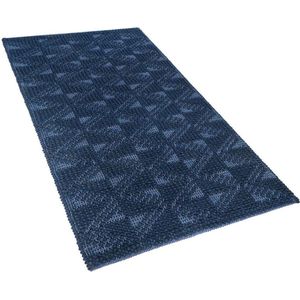 SAVRAN - Laagpolig vloerkleed - Blauw - 80 x 150 cm - Wol