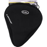 Dunlop Fietszadelhoes Gel - Hoes voor Fietszadel - Zadelcover - Fietsen zonder Zadelpijn - Gelzadel - Beschermt Zadel Slijtage - met Trekkoord voor Bevestiging - 24 x 27 CM - Zwart