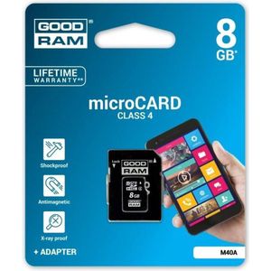 Micro SDHC-Kaart - 8GB - Klasse 4 - Met SD Adapter