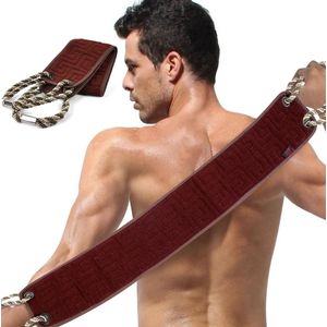 Mannen Wrijven Baddoeken - Baddoeken Wrijven Slijt Huishoudelijke Ruwe Zand Lange Strepen Wrijven Achter Bad - Diepe Reiniging - Bruin - 70CM