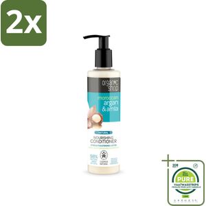 Organic Shop - Conditioner Argan & Amla - Hydraterend en Verzorgend - 280 ml - Voordeelverpakking - 2 stuks - Haar conditioner - Gekleurd haar