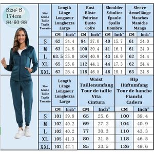 Zachte fluwelen pyjamaset voor dames | Warme loungewear set voor herfst en winter | Velours trainingspak